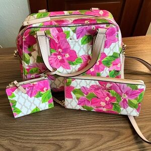 END OF SUMMER SALE! NEW Kate Spade Bayard Place Summer Floral BUNDLE